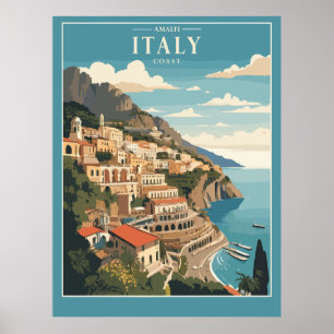 Affiche Côte italienne d'Amalfi