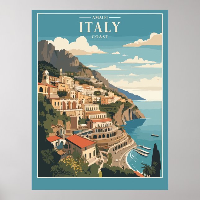 Affiche Côte italienne d'Amalfi (Devant)