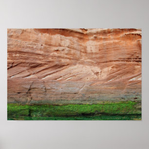 Affiche Côte Jurassique roches rouges, Devon, Angleterre