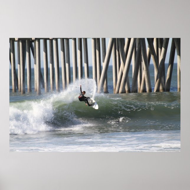 Affiche Côté sud de Huntiungton Beach Pier (Devant)