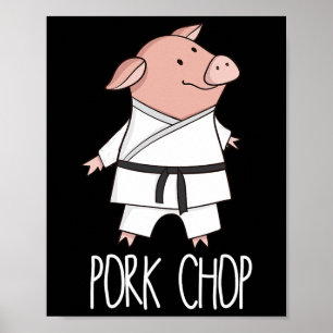 Affiche Côtelette de porc - Punir drôle de cochon d'animal