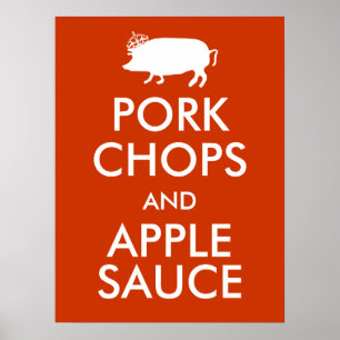Affiche Côtelettes de porc et compote de pommes