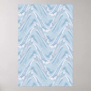Affiche Coton Bonbons Bleu Abstrait
