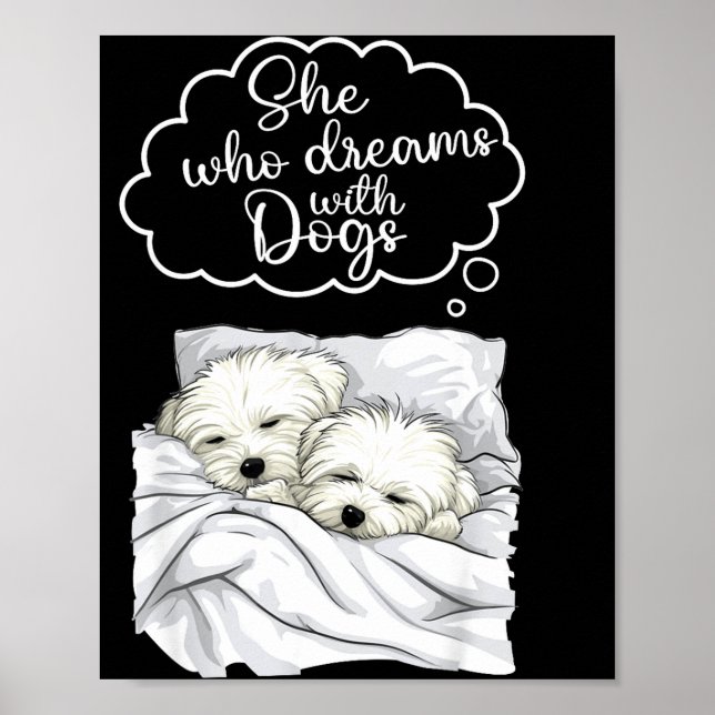 Affiche Coton De Tulear Dog Nightgown Pajama  (Devant)