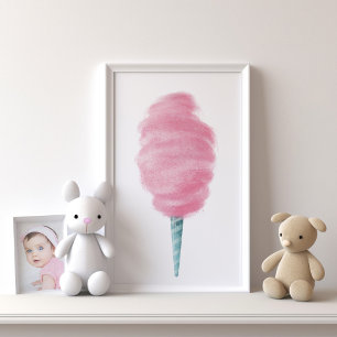 Affiche Coton rose et fluffé Candy Nursery