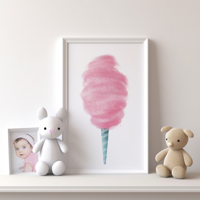 Affiche Coton rose et fluffé Candy Nursery (Créateur téléchargé)