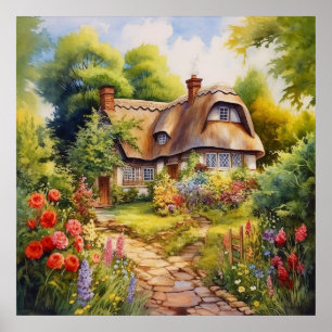 Affiche Cottage Anglais