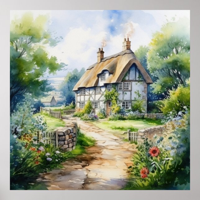 Affiche Cottage anglais (Devant)