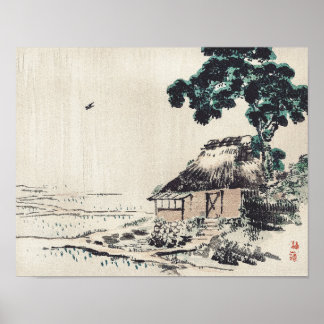Affiche Cottage de Kōno Bairei