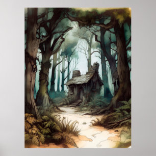 Affiche Cottage forestier enchanté