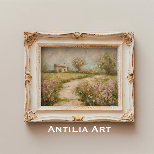 Affiche Cottage Garden Pathway Painting Spring Paysage