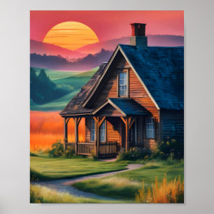 Affiche Cottage Sunset