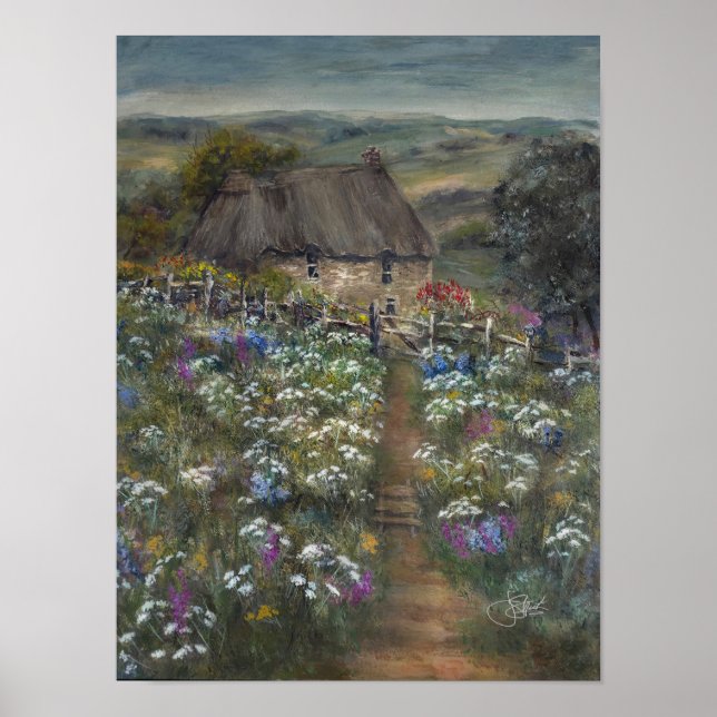 Affiche Cottage sur une colline (Devant)