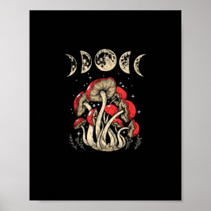 Affiche Cottagecore Champignons Académie Goblincore Esthét