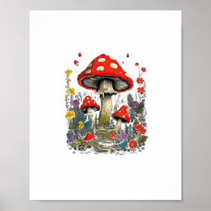 Affiche Cottagecore Esthétique Champignon Goblincore Minim