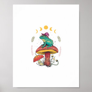 Affiche Cottagecore Esthétique Goblincore Grenouille Magic