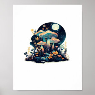 Affiche Cottagecore et Foire des champignons Goblincore es