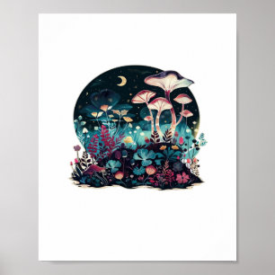 Affiche Cottagecore et Salon de Champignons Goblincore Est