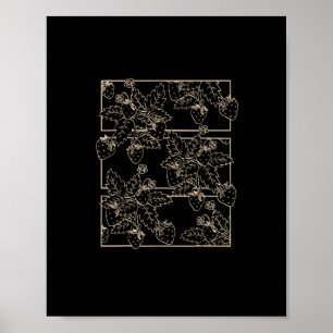 Affiche Cottagecore Goblincore Esthétique Fraises