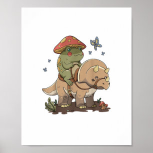 Affiche Cottagecore Grenouille Esthétique Champignon Mign