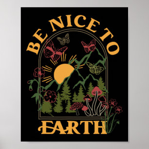Affiche Cottagecore Jour des terres esthétique Save Planet