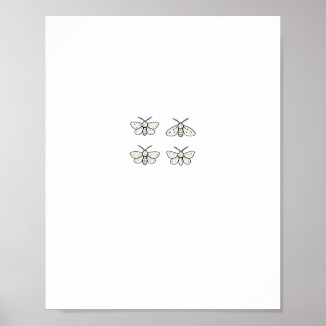 Affiche Cottagecore Moths Classic (Devant)