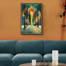 Couche de soleil géométrique Abstraite | Ombres lo