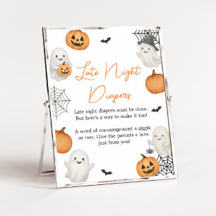 Affiche Couche pour la nuit d'Halloween A Little Boo Pumpk
