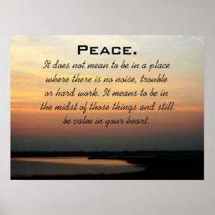 Affiche Coucher de la paix