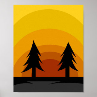 Affiche coucher de soleil