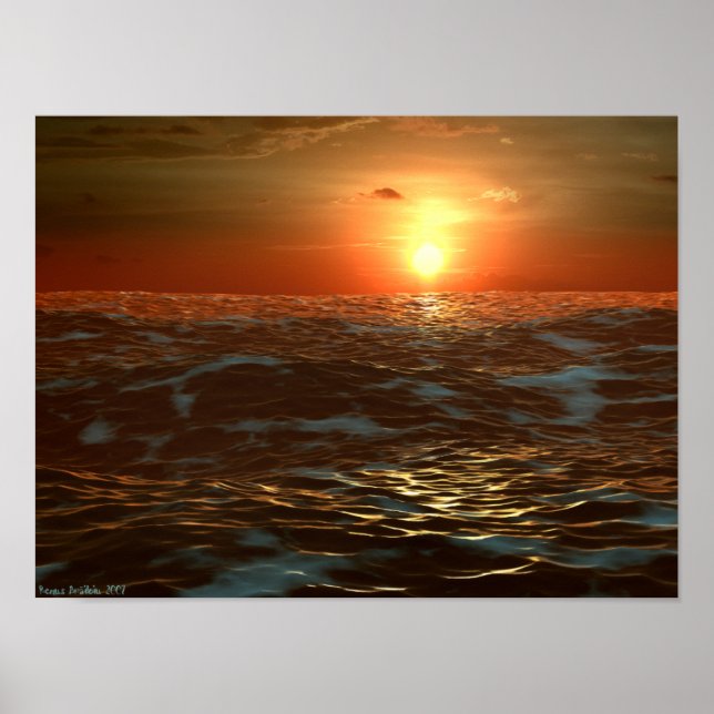 Affiche Coucher de soleil (Devant)