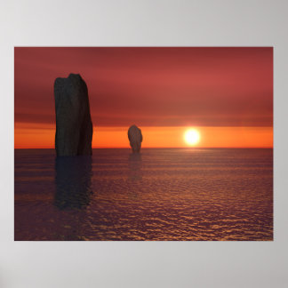 Affiche coucher de soleil