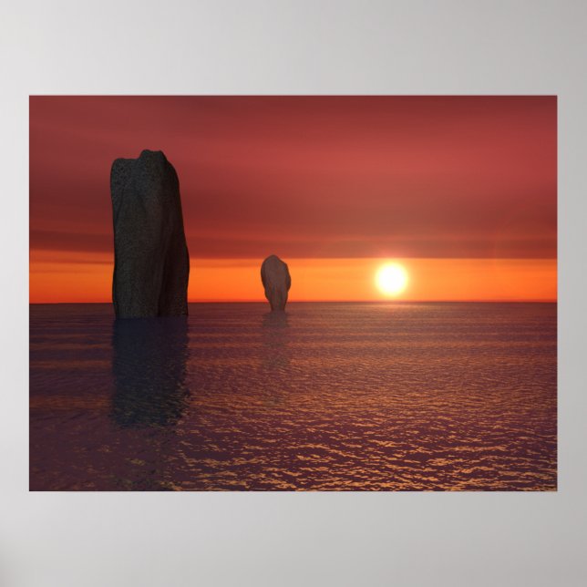 Affiche coucher de soleil (Devant)