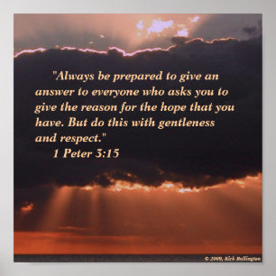 Affiche Coucher de soleil — 1 Pierre 3:15