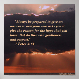 Affiche Coucher de soleil — 1 Pierre 3:15