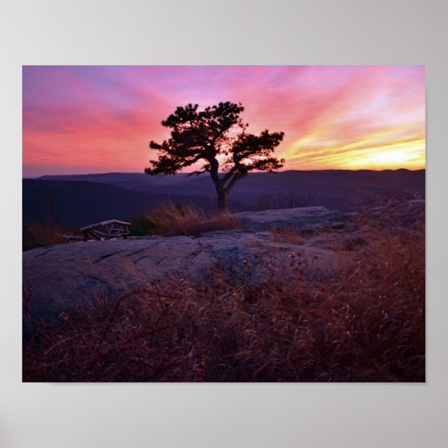 Affiche Coucher de soleil à Bear Mountain NY (Devant)