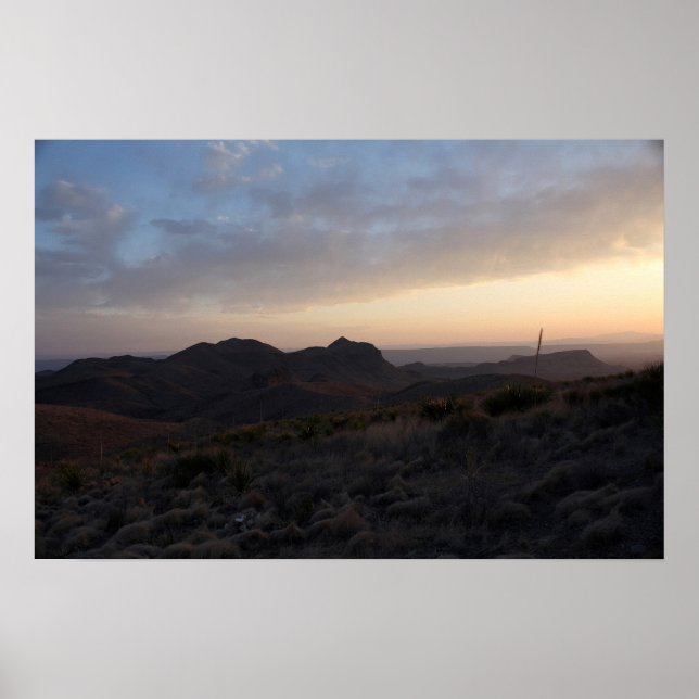 Affiche Coucher de soleil à Big Bend (Devant)