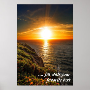 Affiche Coucher de soleil à Cabo de Roca