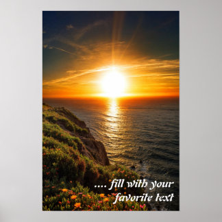 Affiche Coucher de soleil à Cabo de Roca