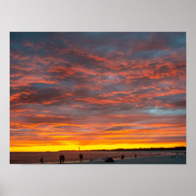 Affiche Coucher de soleil à Cape May Point (Devant)