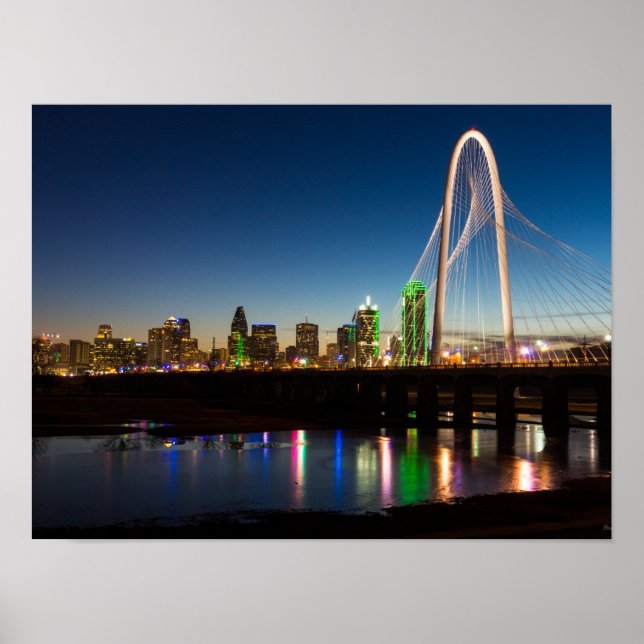 Affiche Coucher de soleil à Dallas à l'aube (Devant)