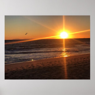 Affiche Coucher de soleil à Newport Beach, Californie