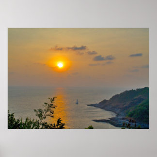 Affiche coucher de soleil à Phuket