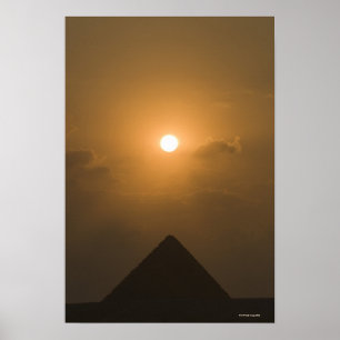 Affiche Coucher de soleil au-dessus de la Grande Pyramide