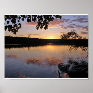Affiche Coucher de soleil au lac St. George, Maine