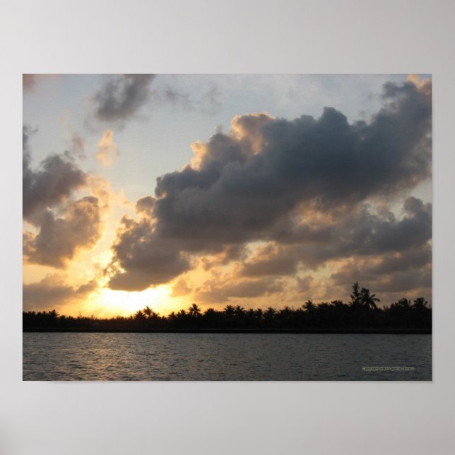 Affiche Coucher de soleil aux Bahamas 01 (Devant)