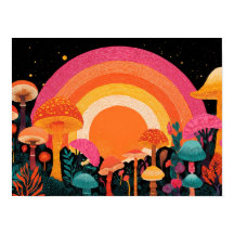 Coucher de soleil aux champignons psychédéliques –