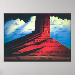 Affiche Coucher de soleil cramoisi - Réalisme magique Eyv