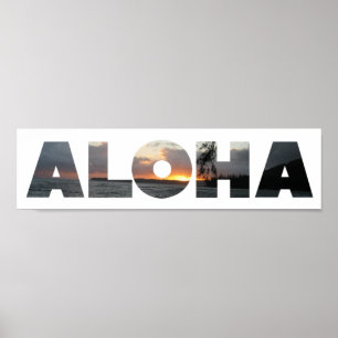 Affiche Coucher de soleil d'Aloha
