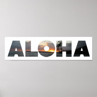 Affiche Coucher de soleil d'Aloha